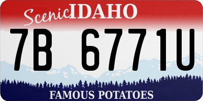 ID license plate 7B6771U