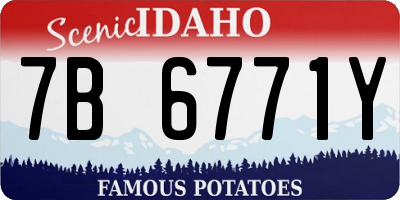 ID license plate 7B6771Y