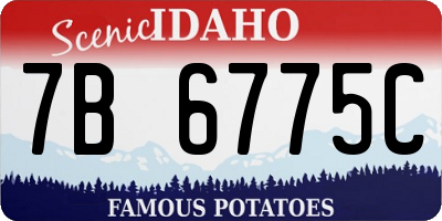 ID license plate 7B6775C