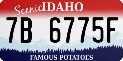 ID license plate 7B6775F