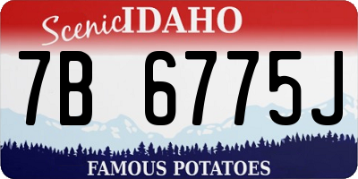 ID license plate 7B6775J