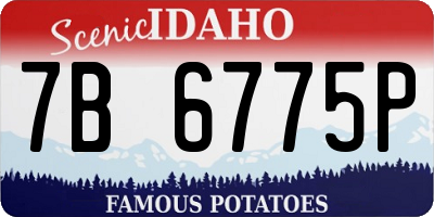 ID license plate 7B6775P