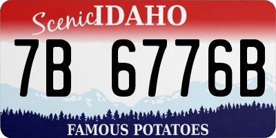 ID license plate 7B6776B