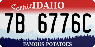 ID license plate 7B6776C