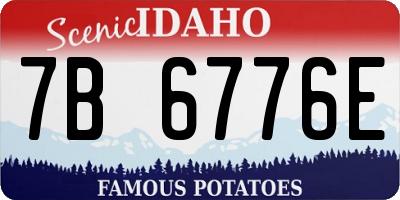 ID license plate 7B6776E