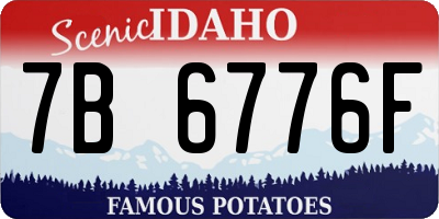 ID license plate 7B6776F