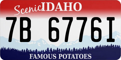 ID license plate 7B6776I
