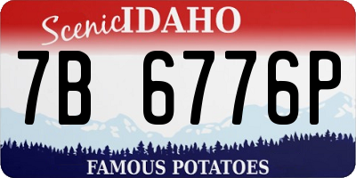 ID license plate 7B6776P