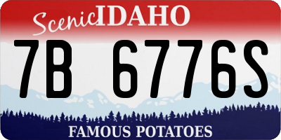ID license plate 7B6776S