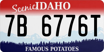 ID license plate 7B6776T