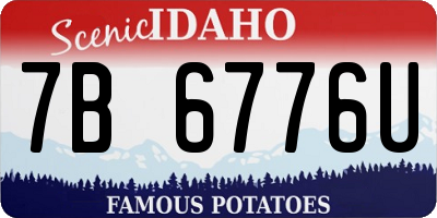 ID license plate 7B6776U