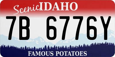 ID license plate 7B6776Y