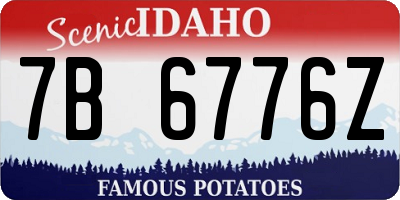 ID license plate 7B6776Z