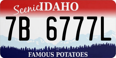 ID license plate 7B6777L
