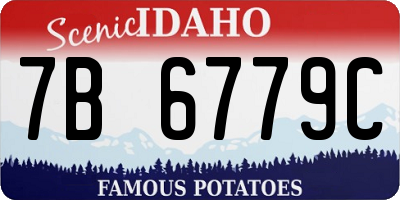 ID license plate 7B6779C