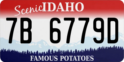 ID license plate 7B6779D