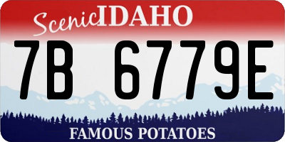 ID license plate 7B6779E