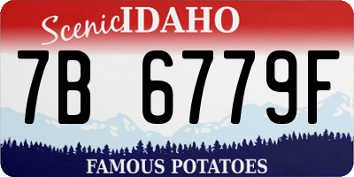 ID license plate 7B6779F