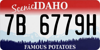 ID license plate 7B6779H