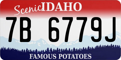 ID license plate 7B6779J