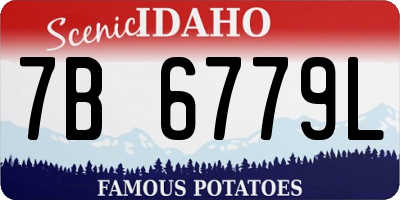 ID license plate 7B6779L