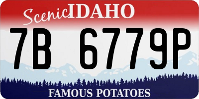 ID license plate 7B6779P