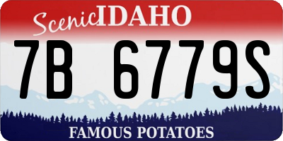 ID license plate 7B6779S