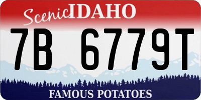 ID license plate 7B6779T