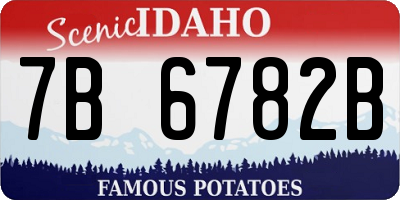 ID license plate 7B6782B