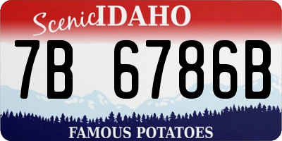 ID license plate 7B6786B