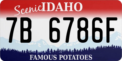 ID license plate 7B6786F
