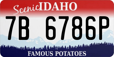 ID license plate 7B6786P