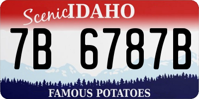 ID license plate 7B6787B