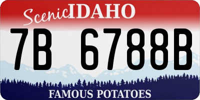 ID license plate 7B6788B