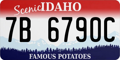ID license plate 7B6790C