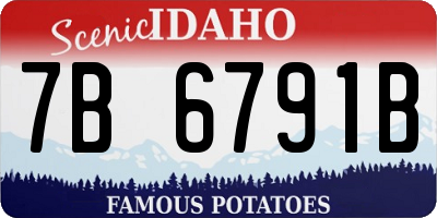 ID license plate 7B6791B