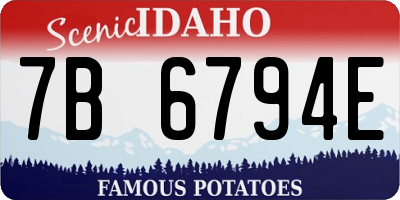 ID license plate 7B6794E