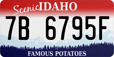 ID license plate 7B6795F