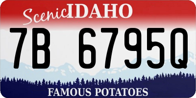 ID license plate 7B6795Q