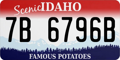 ID license plate 7B6796B