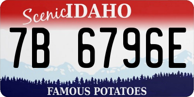 ID license plate 7B6796E