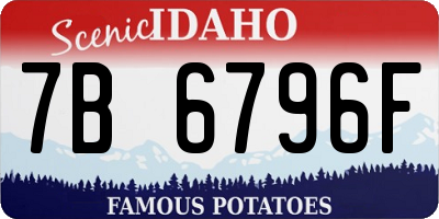 ID license plate 7B6796F