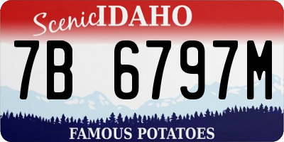 ID license plate 7B6797M
