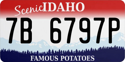 ID license plate 7B6797P