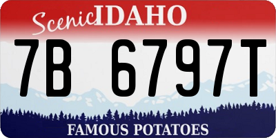 ID license plate 7B6797T