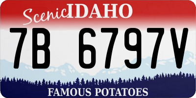 ID license plate 7B6797V