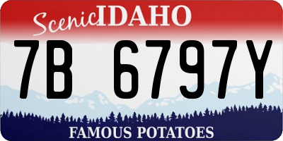 ID license plate 7B6797Y