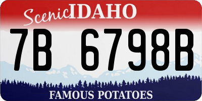 ID license plate 7B6798B