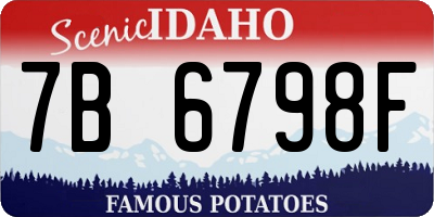 ID license plate 7B6798F