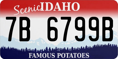 ID license plate 7B6799B